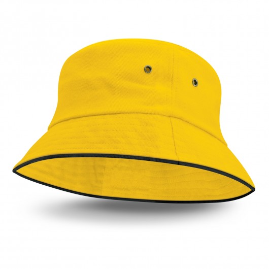 Yellow Black Trim Bucket Hats